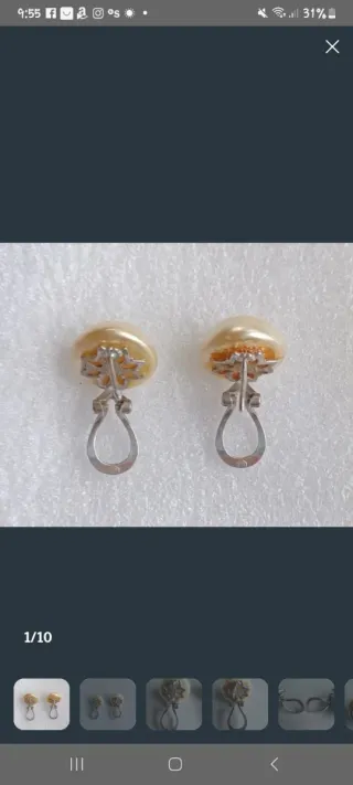 ​"Elegantes Pendientes Omega MAJORICA Plata 925