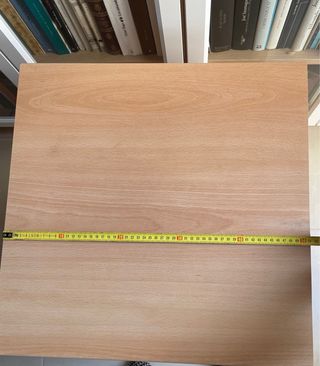 Mesita auxiliar/cajonera madera y metal con ruedas