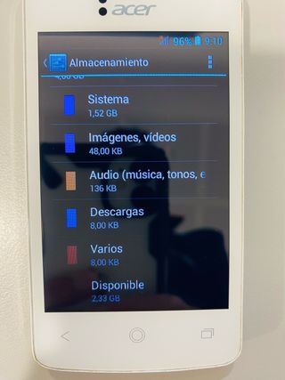 Teléfono Móvil Acer Liquid IZ3/Z130 Blanco