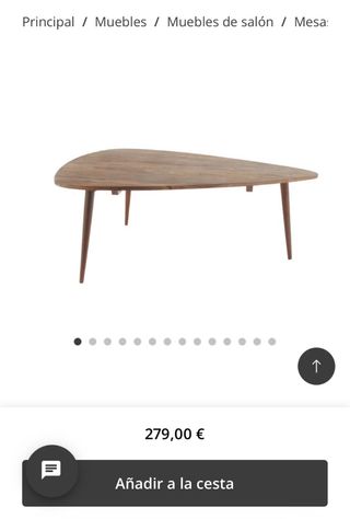 Mesa centro vintage palo rosa madera maciza