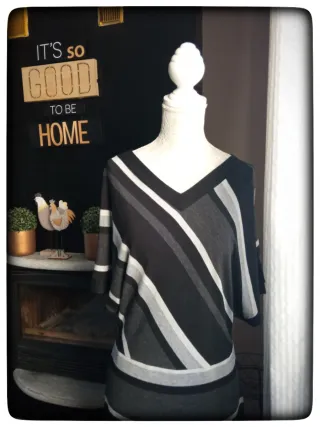 Abito donna fantasia righe primaverile