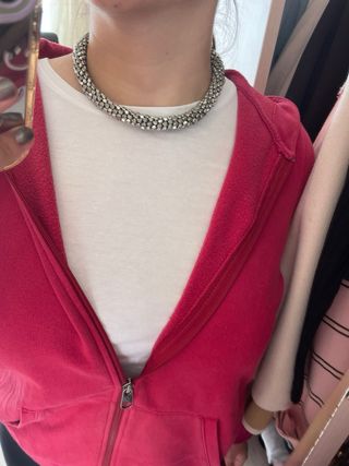 Collar Lefties plateado