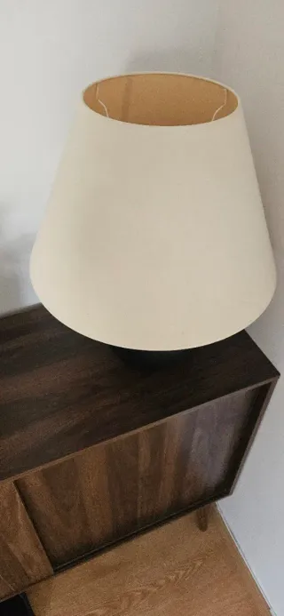 Lámpara de mesa cerámica pantalla grande