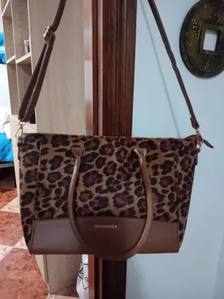Bolso Coconuda Animal Print Marrón