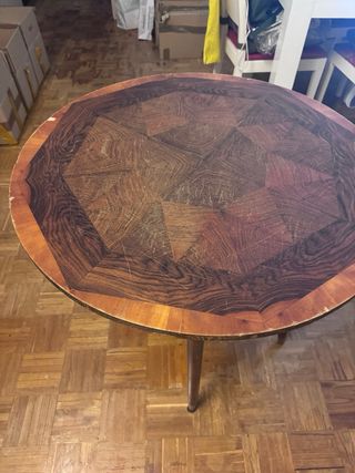 Mesa redonda madera estilo Mid-Century