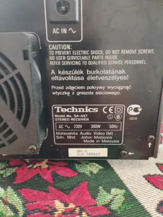 Technics SA-AX7 Receptor AV Control Estéreo