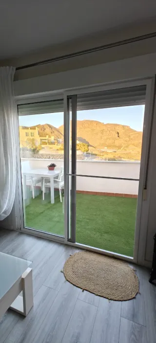 Balconera aluminio corredera con persiana