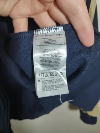 Chaqueta Adidas Azul Dorado Capucha Cremallera S