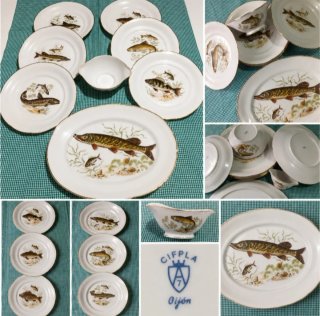 Vajilla Vintage de Pescado" NUEVA" ‼️