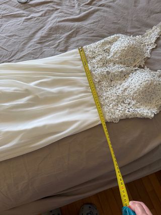 Abito lungo pizzo bianco