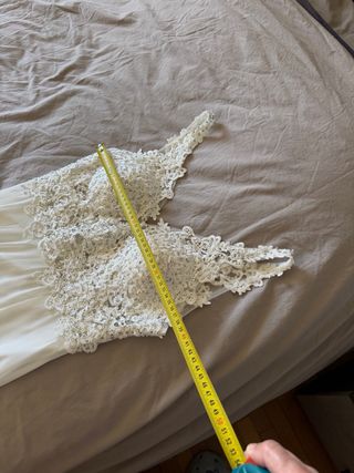 Abito lungo pizzo bianco