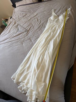 Abito lungo pizzo bianco