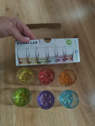 Set di bicchieri da shot colorati - 6 pezzi