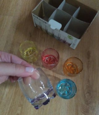 Vasos de chupito de colores - Set de 6