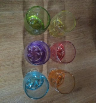 Vasos de chupito de colores - Set de 6