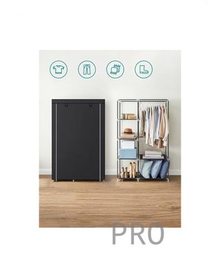 Guardaroba in tessuto con 1 asta per appendere