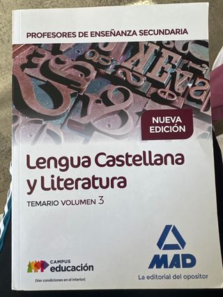 Temario 3 Mad oposiciones secundaria Lengua nuevo