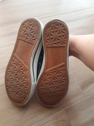 Scarpe tela blu e bianche