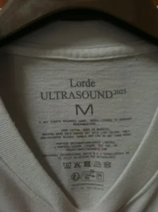 T-shirt Lorde bianca con stampa