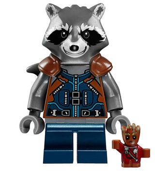 Minifigure Rocket Raccoon Compatibile Lego