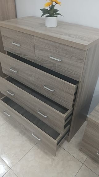 Cómoda Kota Madera Beige/Marrón