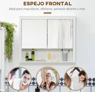 Armario colgante con espejo