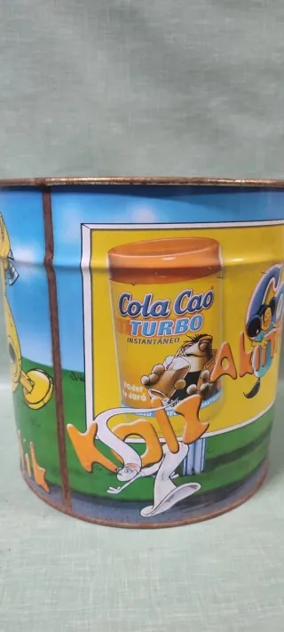 Lata gigante Cola Cao cubo papelera