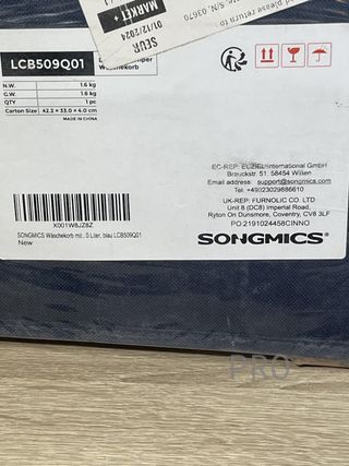 Cesto per il bucato con coperchio SONGMICS