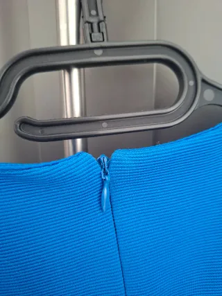 Top Zara Blu Ecopelle Taglia M