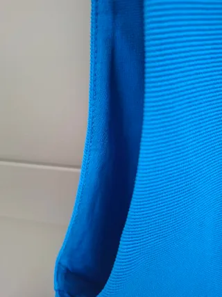 Top Zara Blu Ecopelle Taglia M