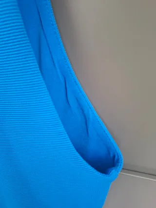 Top Zara Blu Ecopelle Taglia M