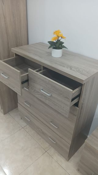 Cómoda Kota Madera Beige/Marrón