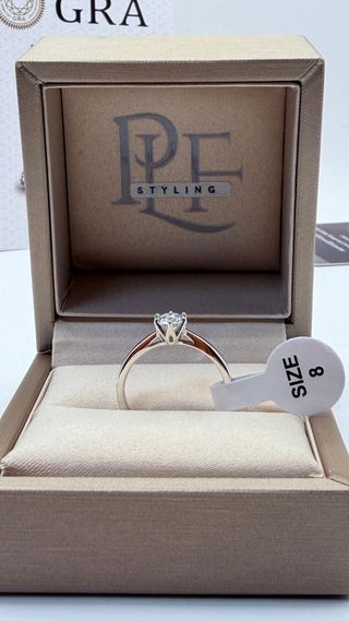 Anello solitario moissanite 0.5 ct