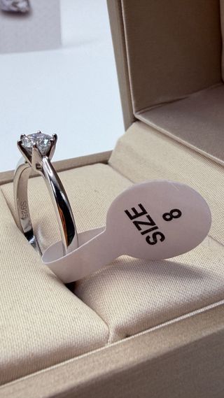 Anello solitario moissanite 0.5 ct