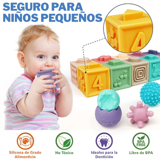 Set 22 Pezzi Giocattoli Montessori per Bambini di 1 Anno