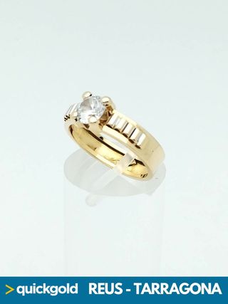 040-01-00483 SOLITARIO ORO 18K T13