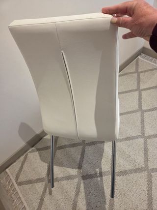 Juego de 2 sillas modernas blancas