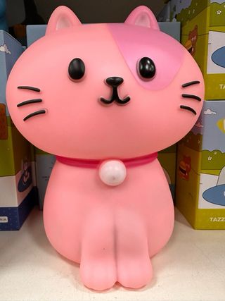 Lampada da cameretta a forma di gatto rosa
