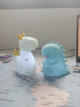 Lámparas infantiles: dinosaurio y dragón