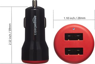 Amazon Basics USB-A-Autoladegerät mit 2 Anschlüsse