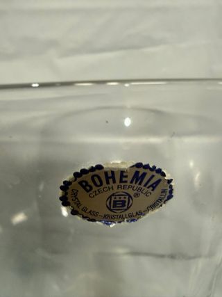 Vaso in vetro trasparente