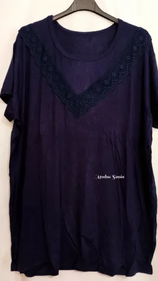 Camiseta  con encaje mujer