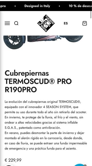Cubrepiernas Tucano Urbano Yamaha Xmax 300