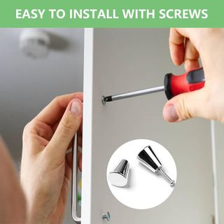 10 Pezzi Maniglie per Mobili Moderni in Metallo, Maniglie per Armadio Eleganti per Armadio e Cassetti, Design Rotondo in Argento, Ideale per Cucina e Bagno