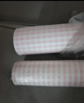 2 Rollos Papel Pintado VTV Cuadros Vichy Rosa