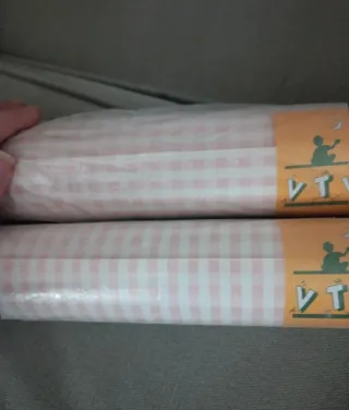 2 Rollos Papel Pintado VTV Cuadros Vichy Rosa