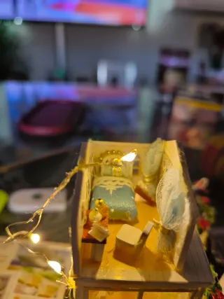 Casita Miniatura Blue Waltz Hecha a Mano