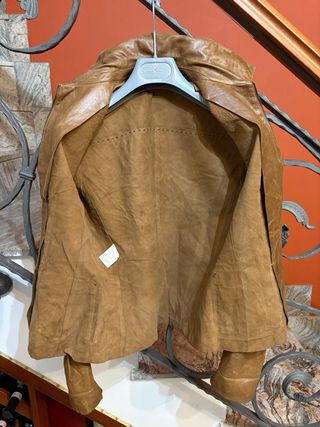 Giubbino donna vera pelle morbida leggera vintage