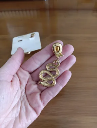 Pendientes vintage serpiente bisutería