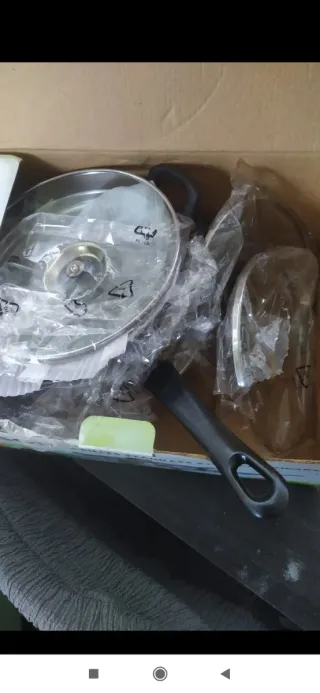 Set di pentole da cucina 3 pezzi + 3 coperchi